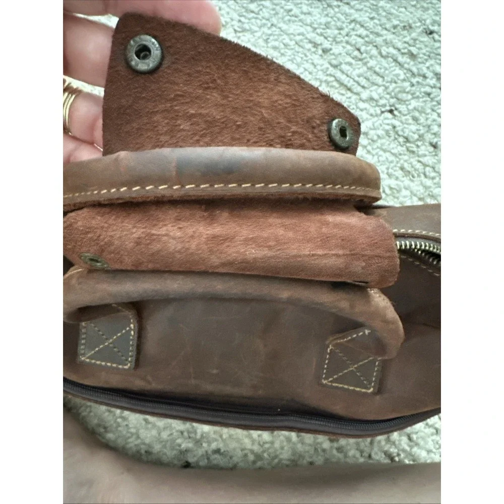 Kattee Leather Messenger Laptop Briefcase Bag Brown/Distressed